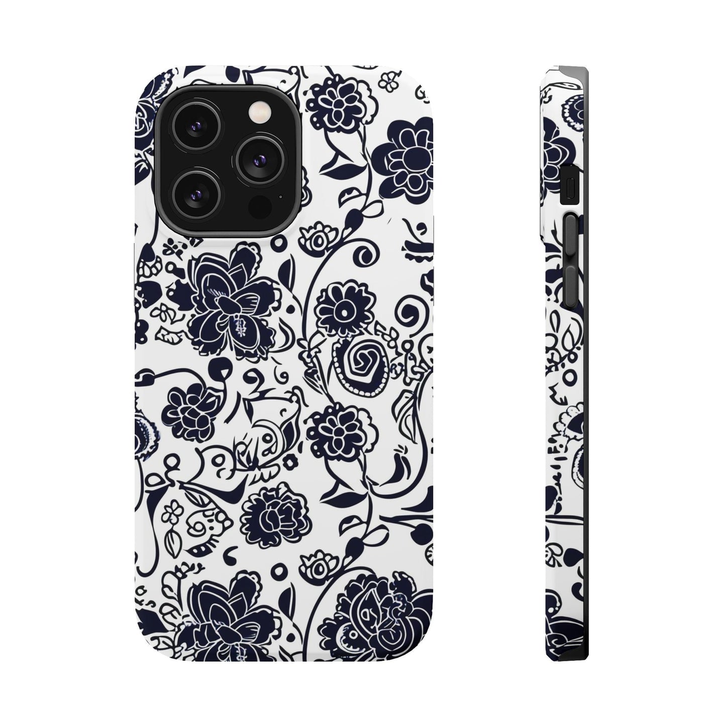 Floral Doodle Magnetic Impact - Resistant Phone Case - DIGITAL X
