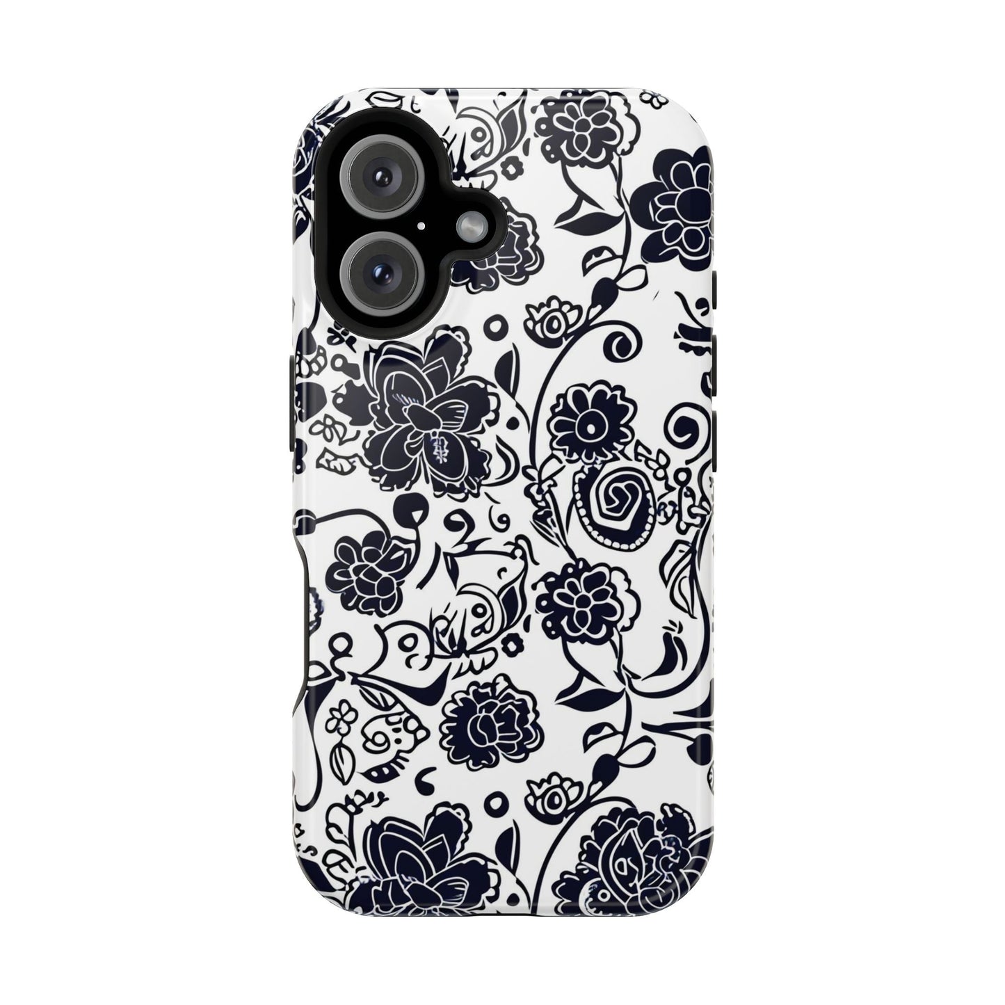 Floral Doodle Magnetic Impact - Resistant Phone Case - DIGITAL X