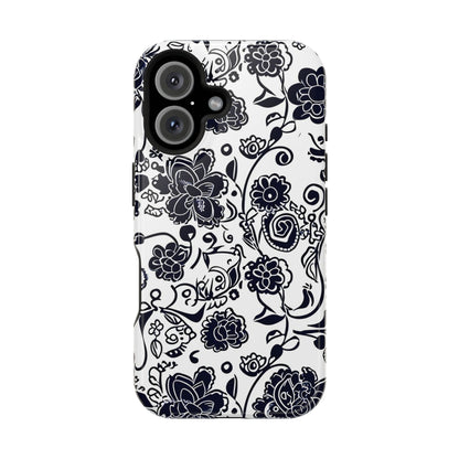 Floral Doodle Magnetic Impact - Resistant Phone Case - DIGITAL X