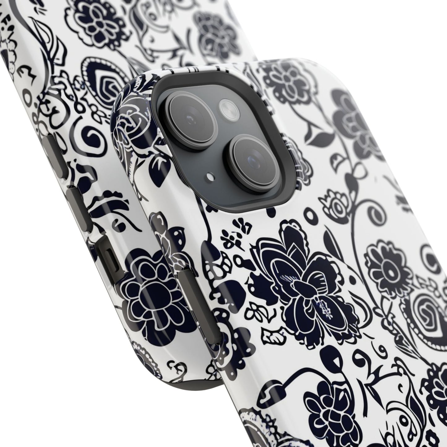 Floral Doodle Magnetic Impact - Resistant Phone Case - DIGITAL X