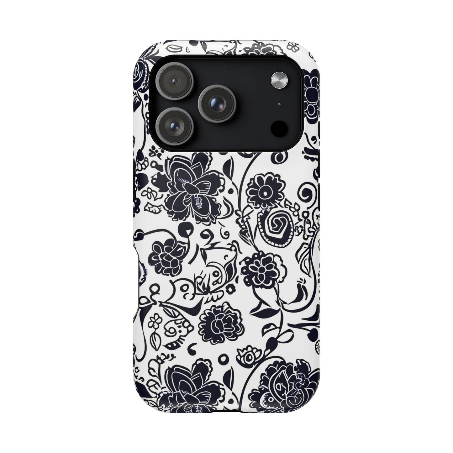 Floral Doodle Magnetic Impact - Resistant Phone Case - DIGITAL X