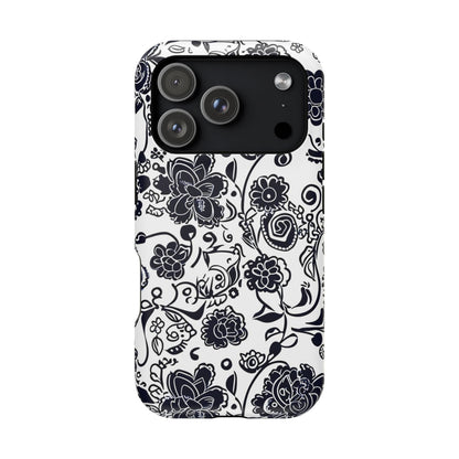 Floral Doodle Magnetic Impact - Resistant Phone Case - DIGITAL X