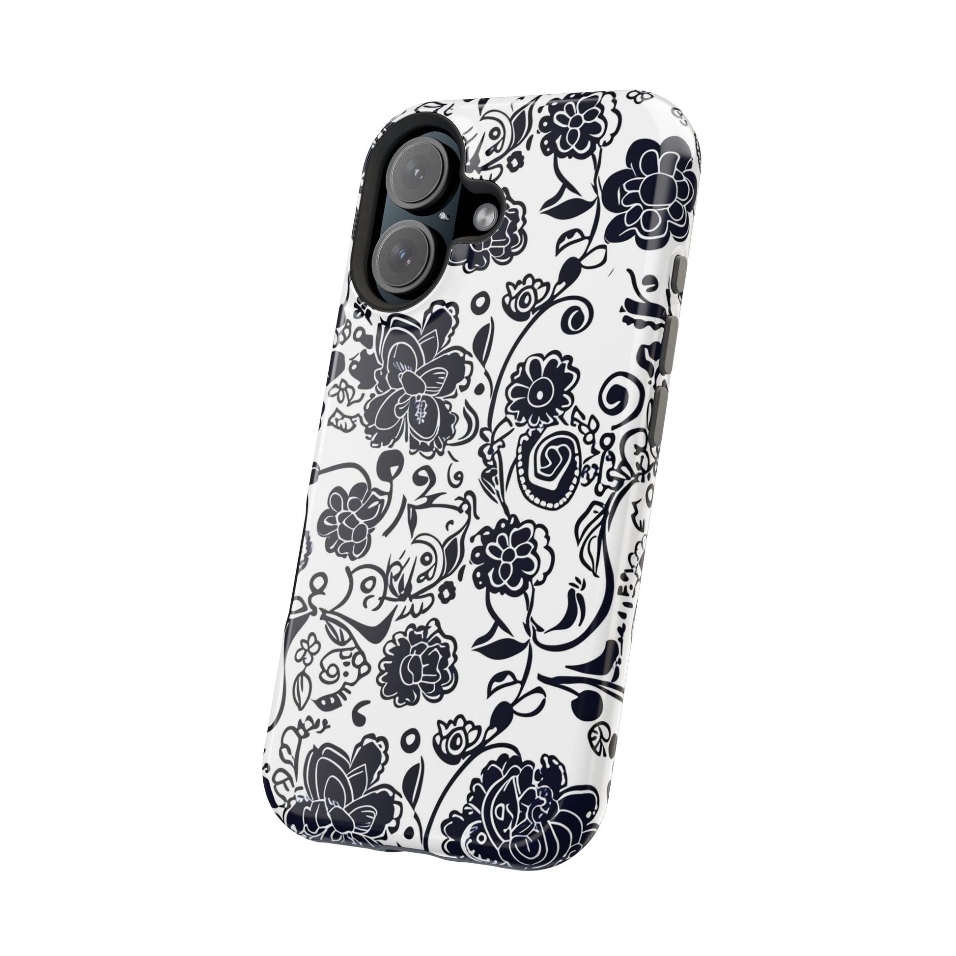 Floral Doodle Magnetic Impact - Resistant Phone Case - DIGITAL X