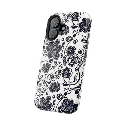 Floral Doodle Magnetic Impact - Resistant Phone Case - DIGITAL X