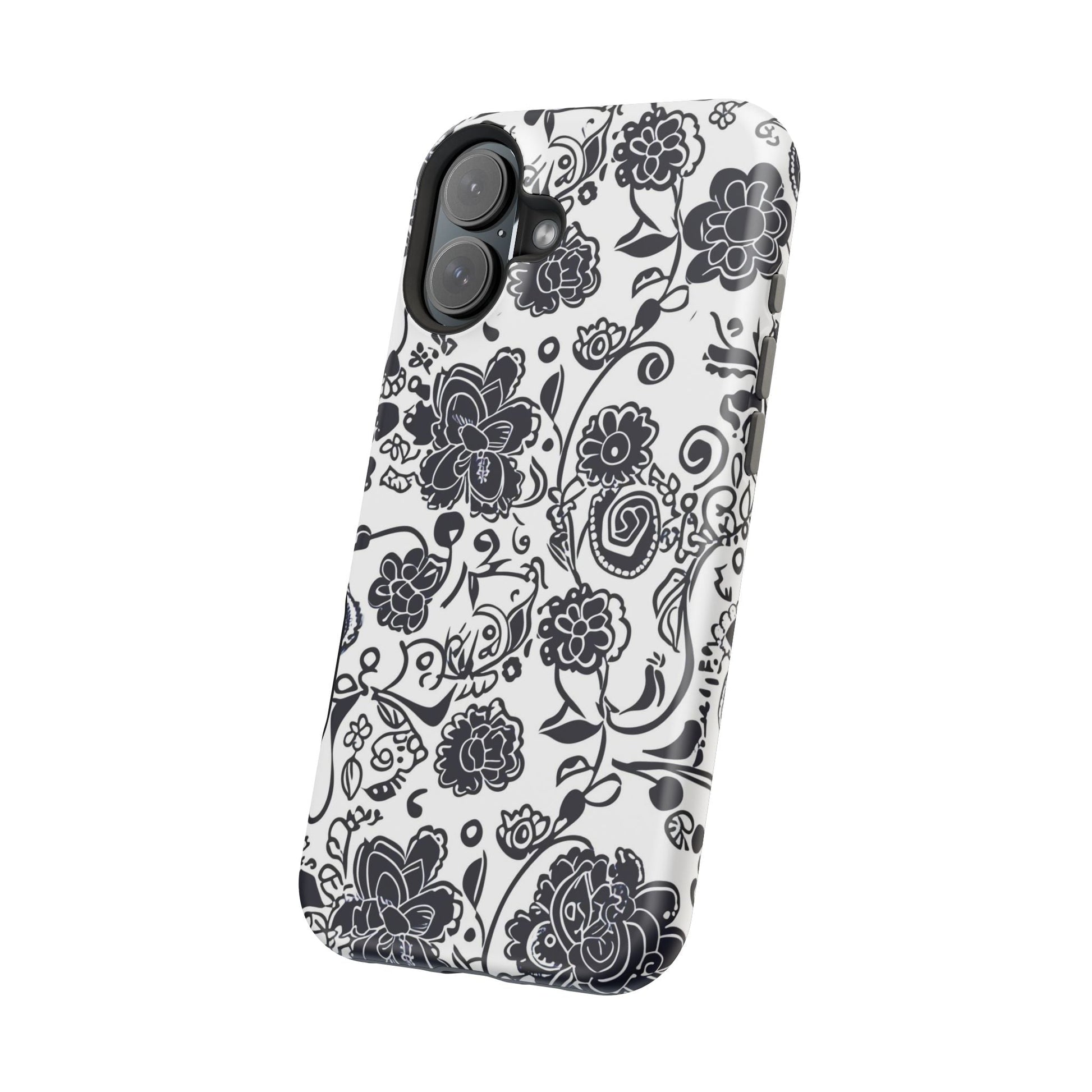 Floral Doodle Magnetic Impact - Resistant Phone Case - DIGITAL X