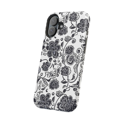 Floral Doodle Magnetic Impact - Resistant Phone Case - DIGITAL X