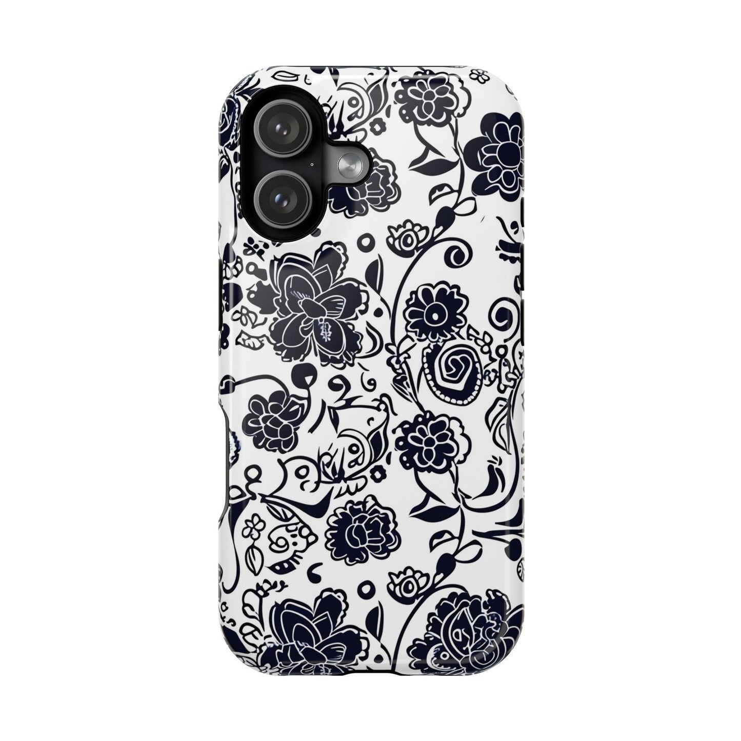 Floral Doodle Magnetic Impact - Resistant Phone Case - DIGITAL X