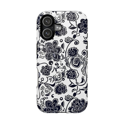 Floral Doodle Magnetic Impact - Resistant Phone Case - DIGITAL X
