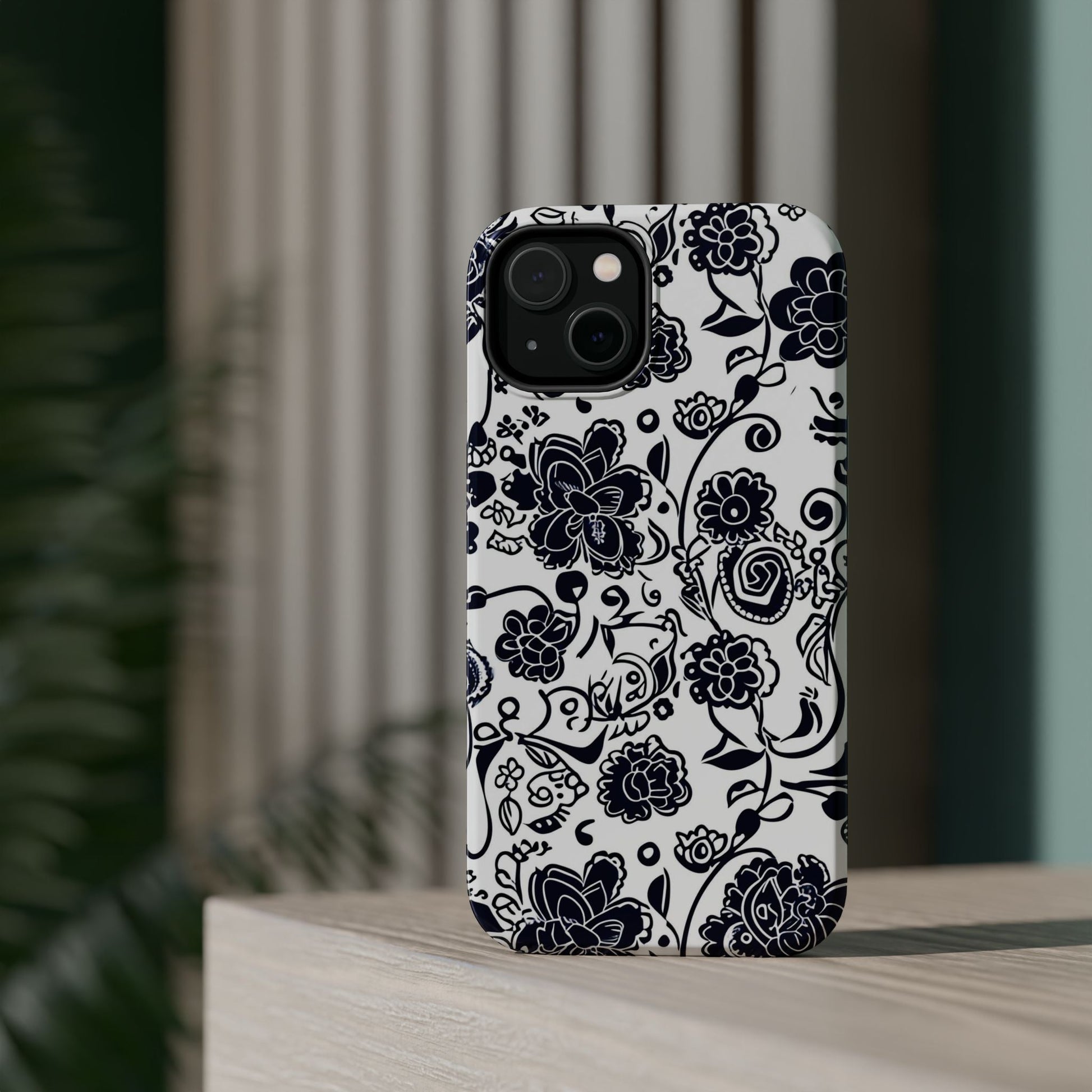 Floral Doodle Magnetic Impact - Resistant Phone Case - DIGITAL X