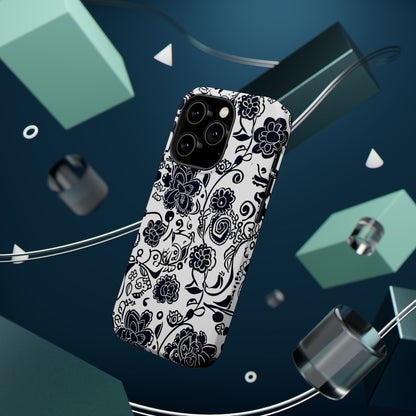 Floral Doodle Magnetic Impact - Resistant Phone Case - DIGITAL X