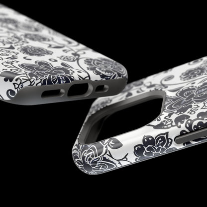 Floral Doodle Magnetic Impact - Resistant Phone Case - DIGITAL X
