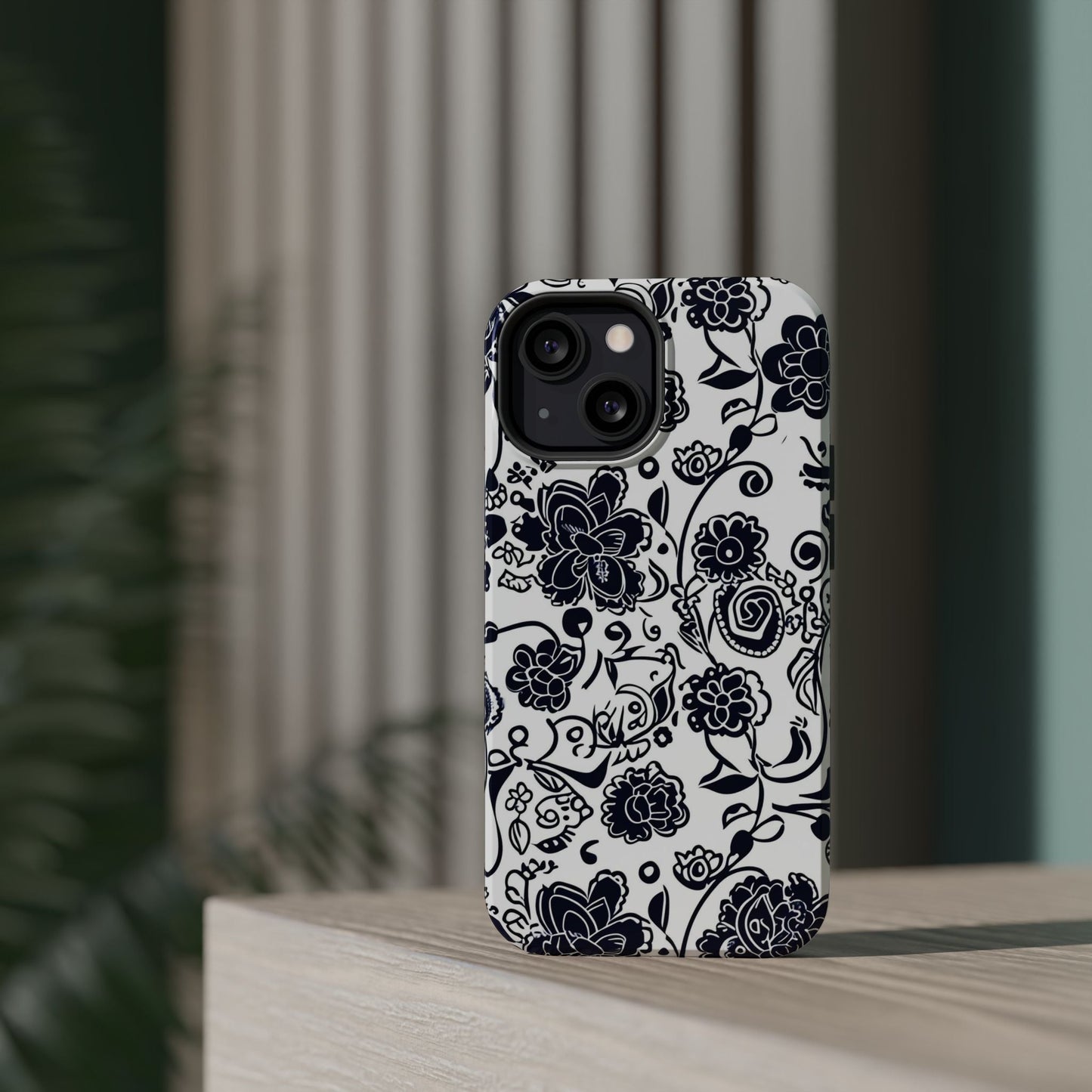 Floral Doodle Magnetic Impact - Resistant Phone Case - DIGITAL X