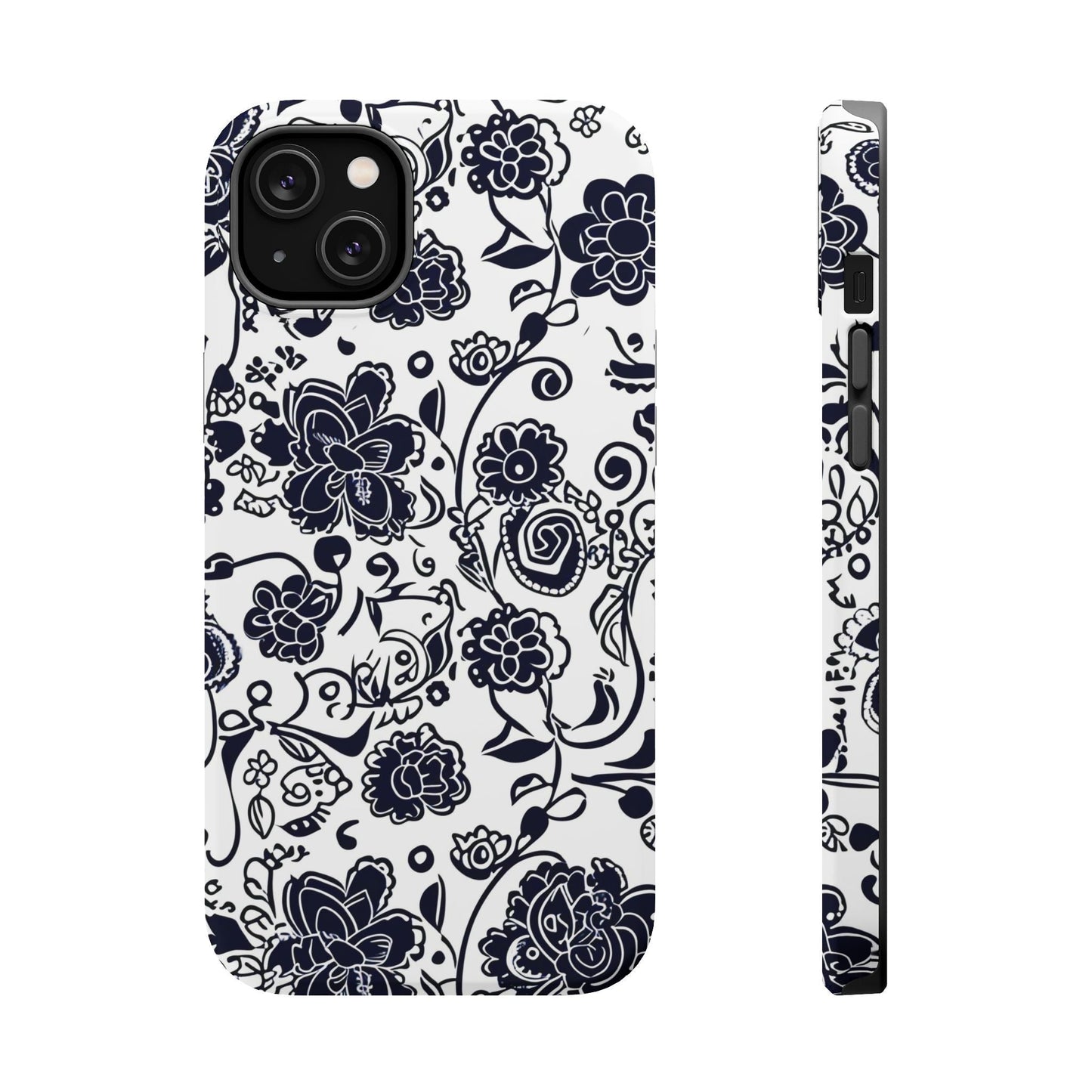 Floral Doodle Magnetic Impact - Resistant Phone Case - DIGITAL X