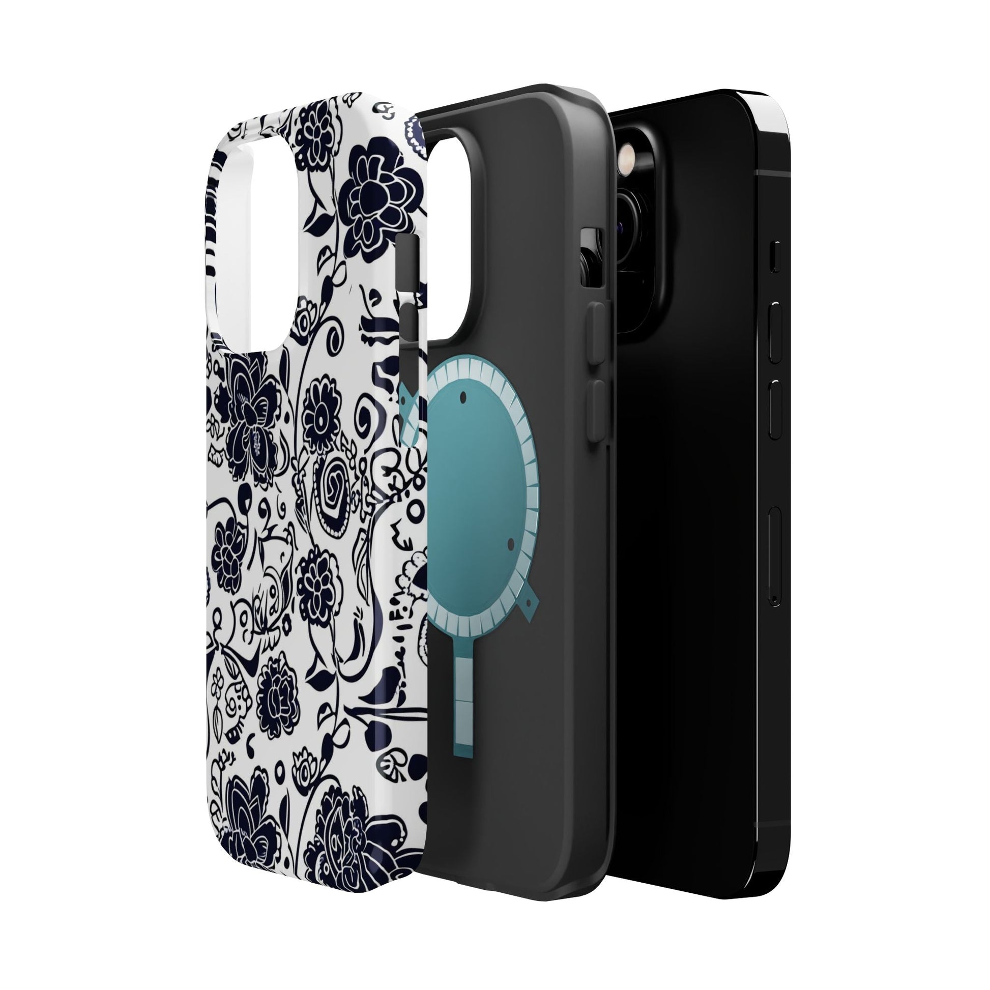 Floral Doodle Magnetic Impact - Resistant Phone Case - DIGITAL X