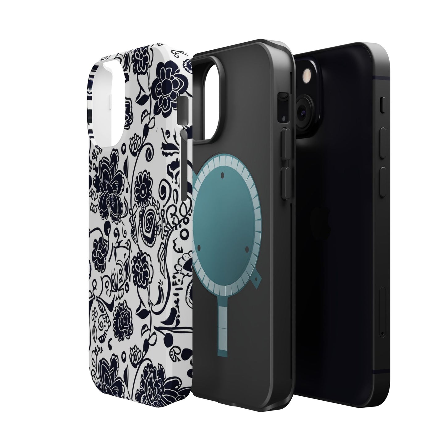 Floral Doodle Magnetic Impact - Resistant Phone Case - DIGITAL X