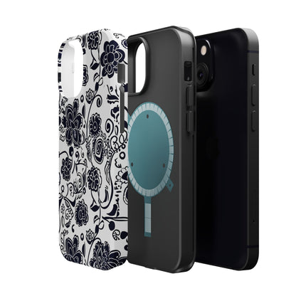 Floral Doodle Magnetic Impact - Resistant Phone Case - DIGITAL X