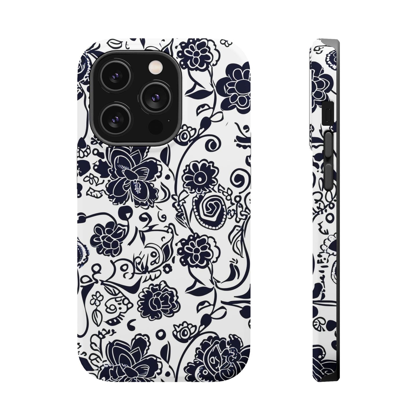 Floral Doodle Magnetic Impact - Resistant Phone Case - DIGITAL X