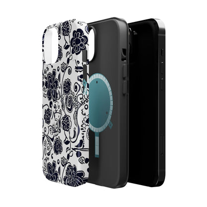 Floral Doodle Magnetic Impact - Resistant Phone Case - DIGITAL X