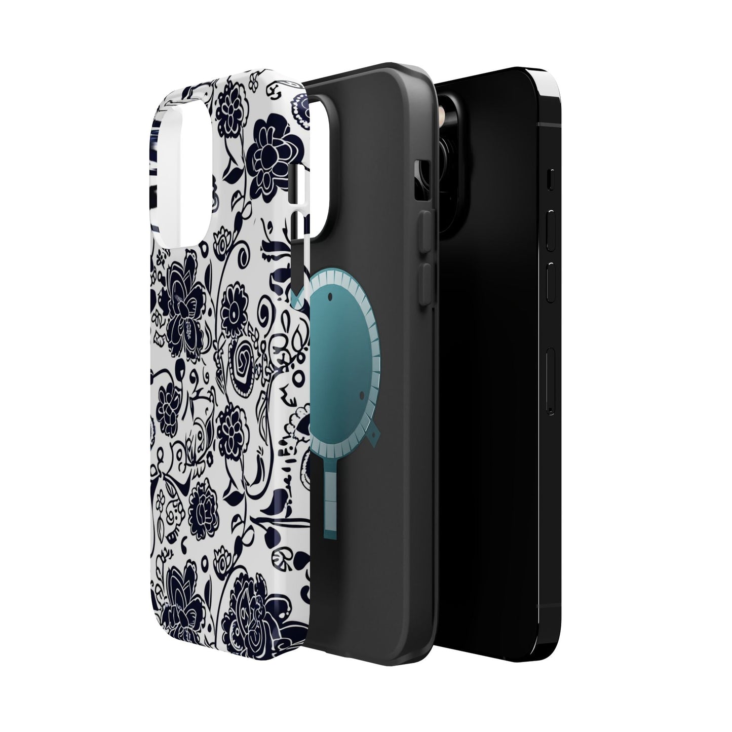 Floral Doodle Magnetic Impact - Resistant Phone Case - DIGITAL X
