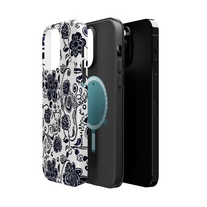 Floral Doodle Magnetic Impact - Resistant Phone Case - DIGITAL X