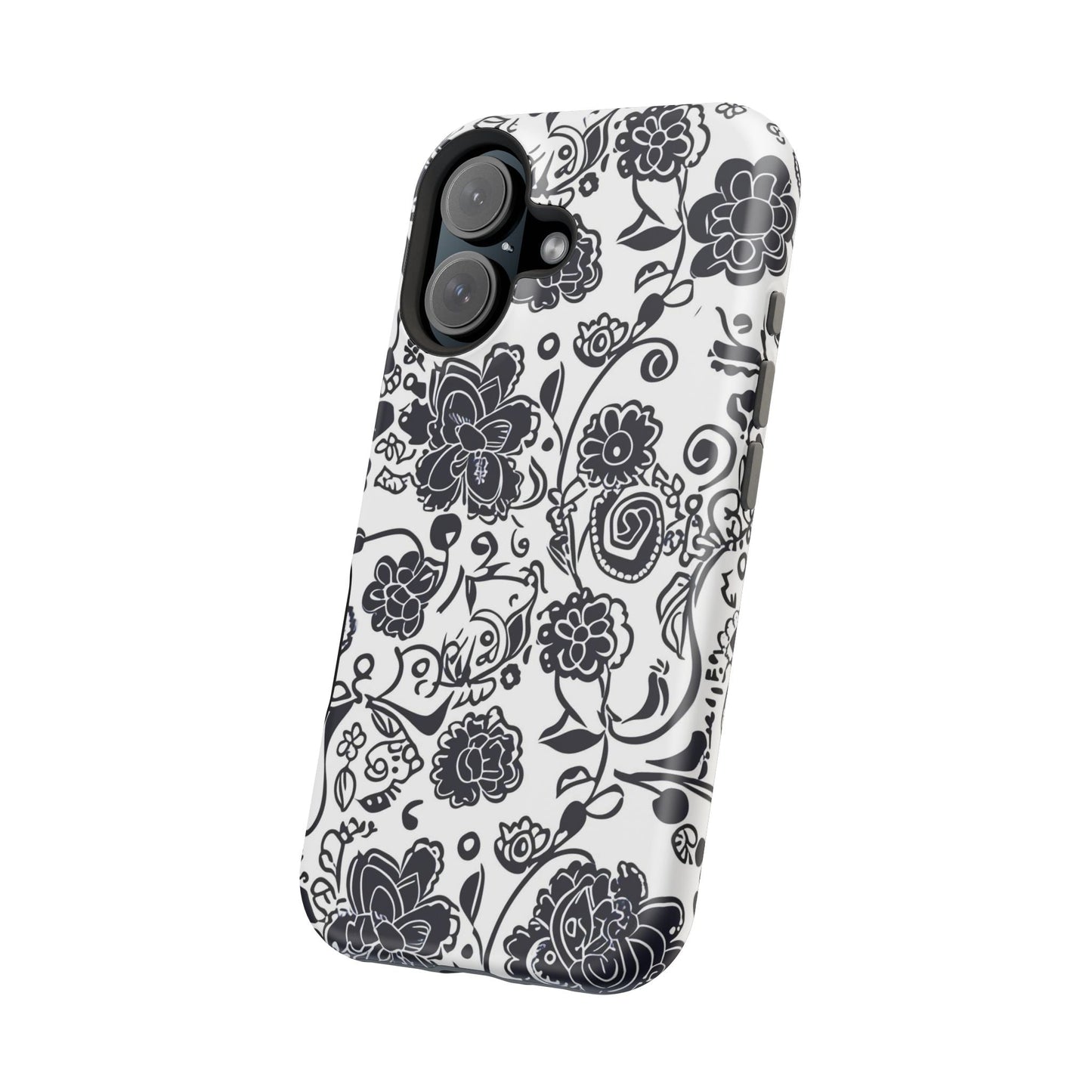 Floral Doodle Magnetic Impact - Resistant Phone Case - DIGITAL X