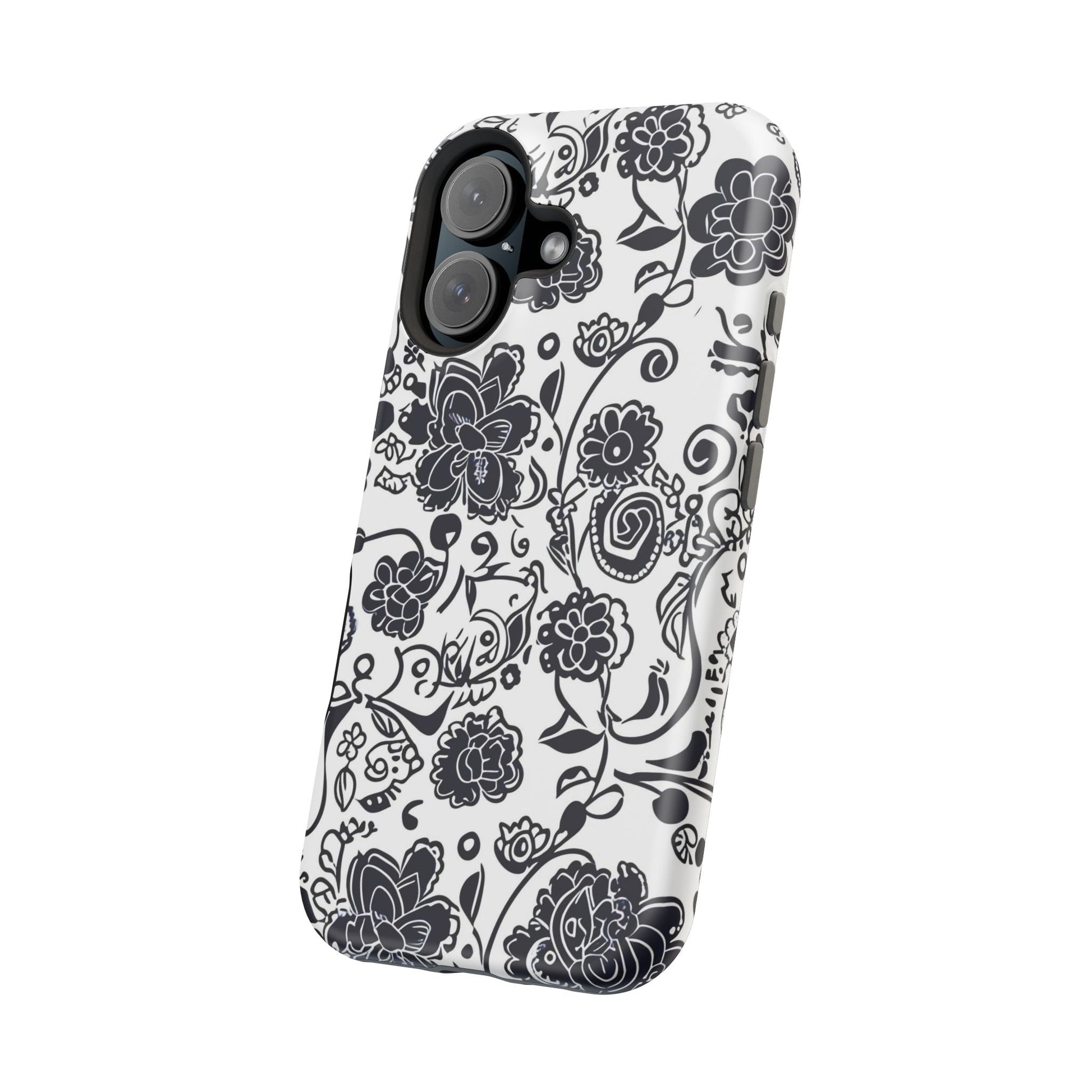 Floral Doodle Magnetic Impact - Resistant Phone Case - DIGITAL X
