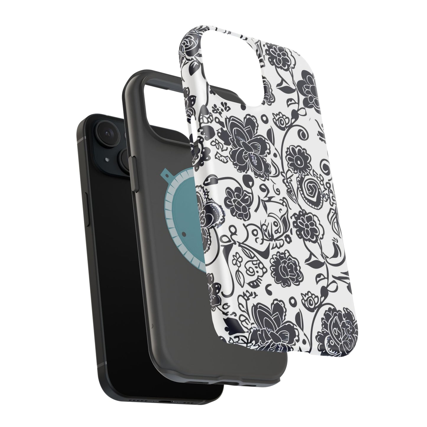 Floral Doodle Magnetic Impact - Resistant Phone Case - DIGITAL X