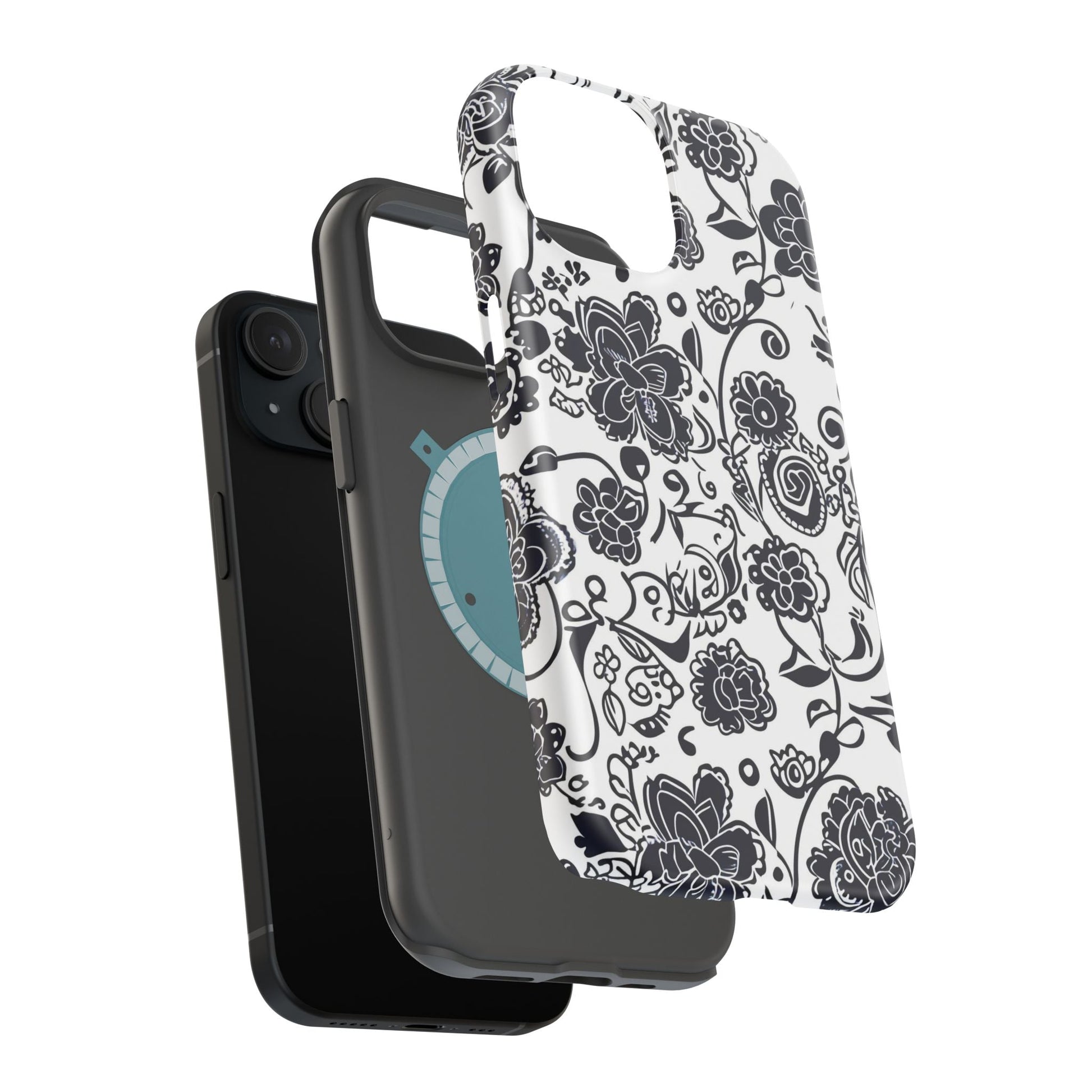 Floral Doodle Magnetic Impact - Resistant Phone Case - DIGITAL X