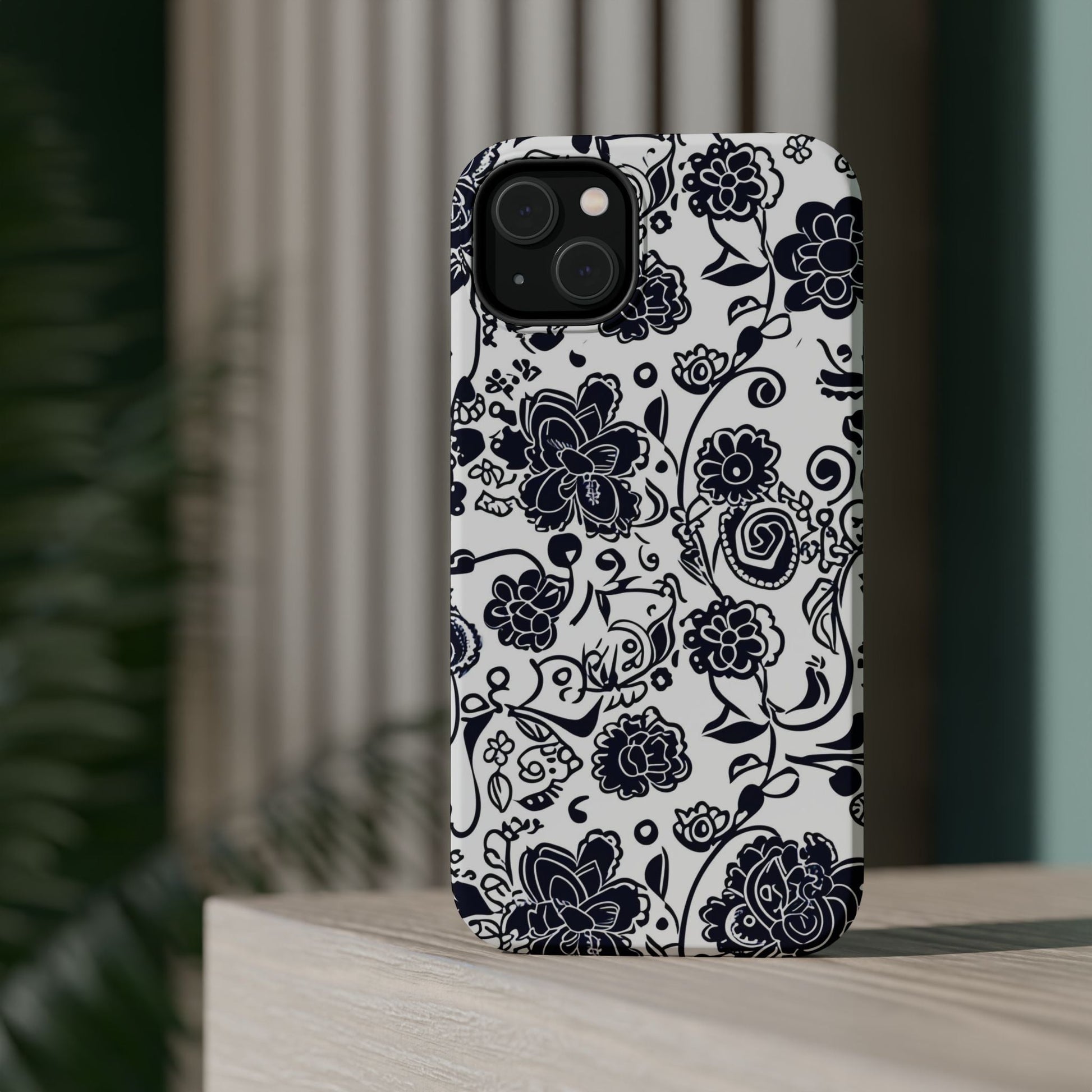 Floral Doodle Magnetic Impact - Resistant Phone Case - DIGITAL X
