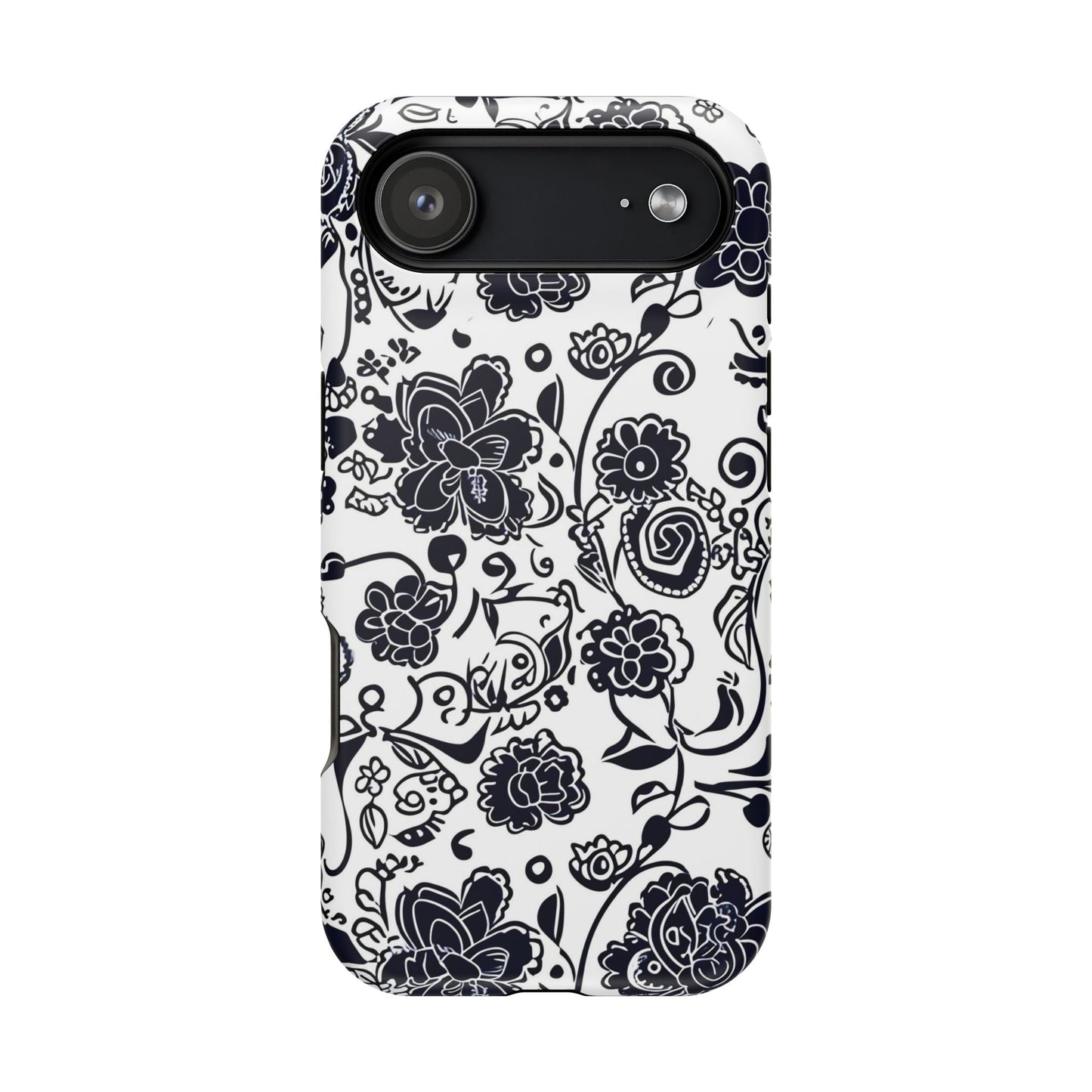 Floral Doodle Magnetic Impact - Resistant Phone Case - DIGITAL X
