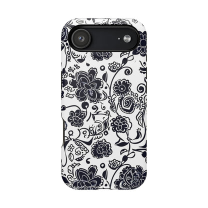 Floral Doodle Magnetic Impact - Resistant Phone Case - DIGITAL X