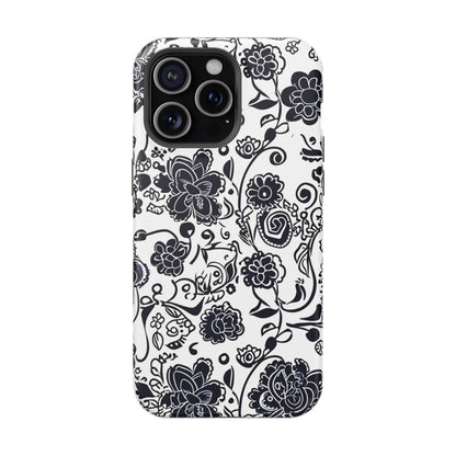 Floral Doodle Magnetic Impact - Resistant Phone Case - DIGITAL X