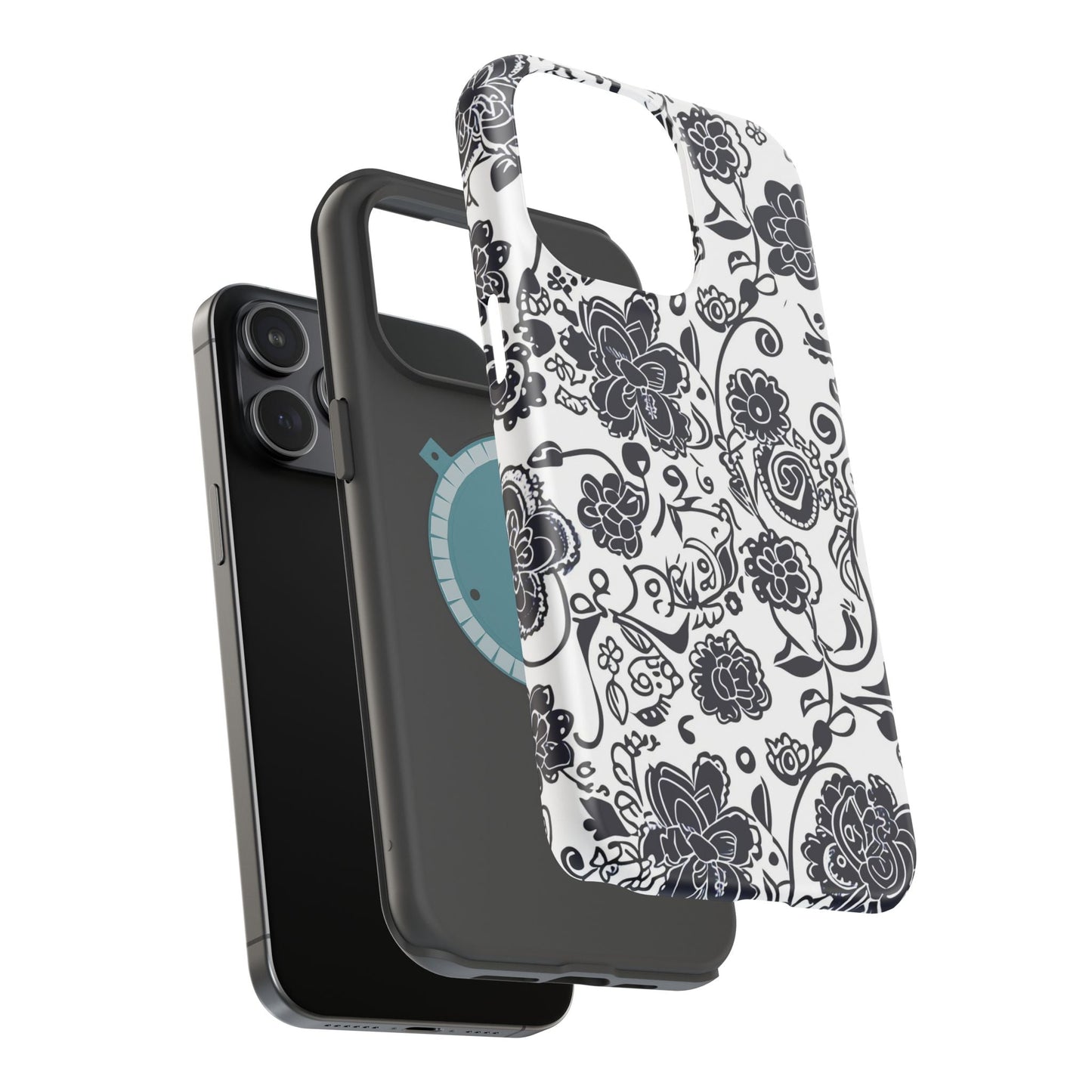Floral Doodle Magnetic Impact - Resistant Phone Case - DIGITAL X