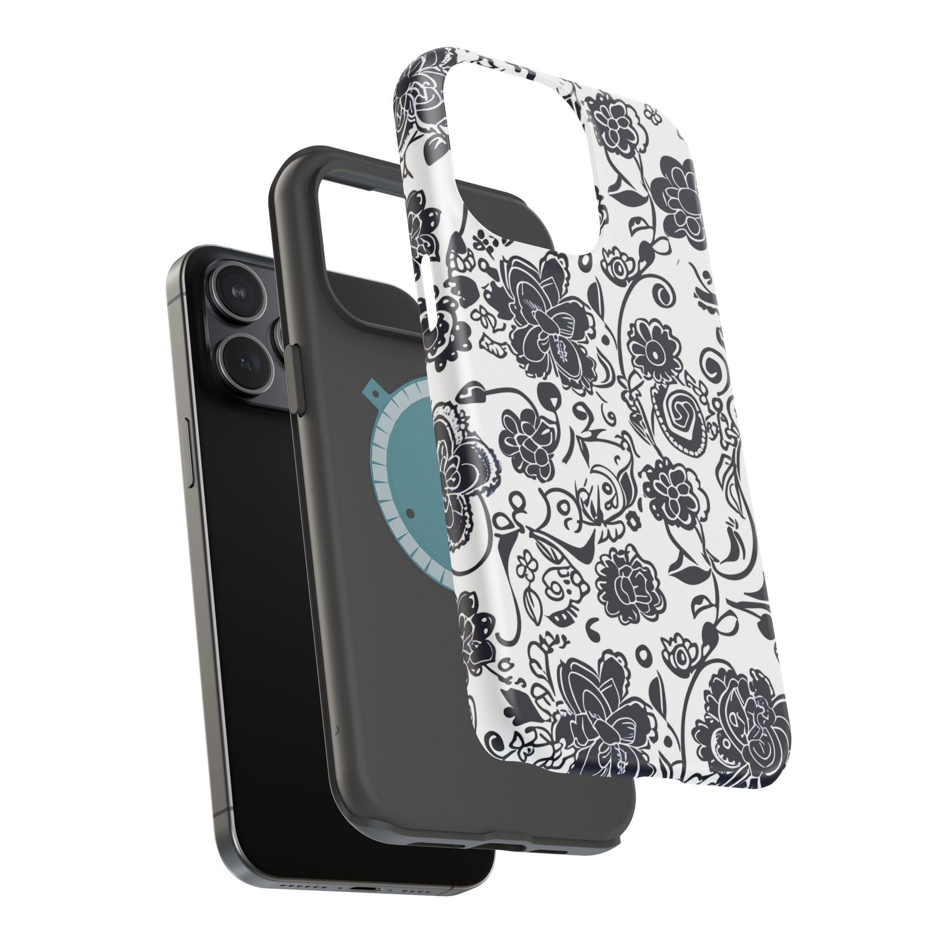 Floral Doodle Magnetic Impact - Resistant Phone Case - DIGITAL X