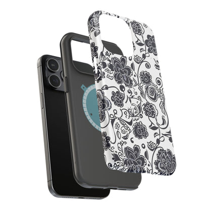 Floral Doodle Magnetic Impact - Resistant Phone Case - DIGITAL X