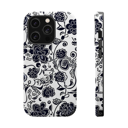 Floral Doodle Magnetic Impact - Resistant Phone Case - DIGITAL X