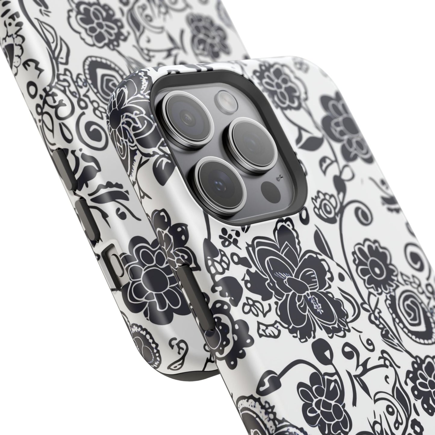 Floral Doodle Magnetic Impact - Resistant Phone Case - DIGITAL X