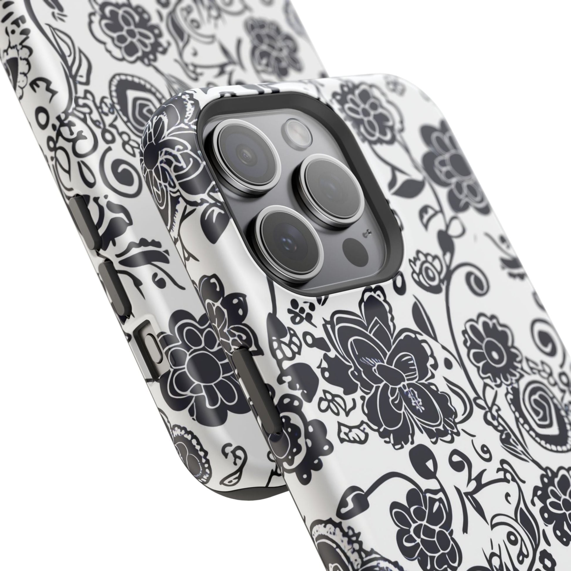 Floral Doodle Magnetic Impact - Resistant Phone Case - DIGITAL X