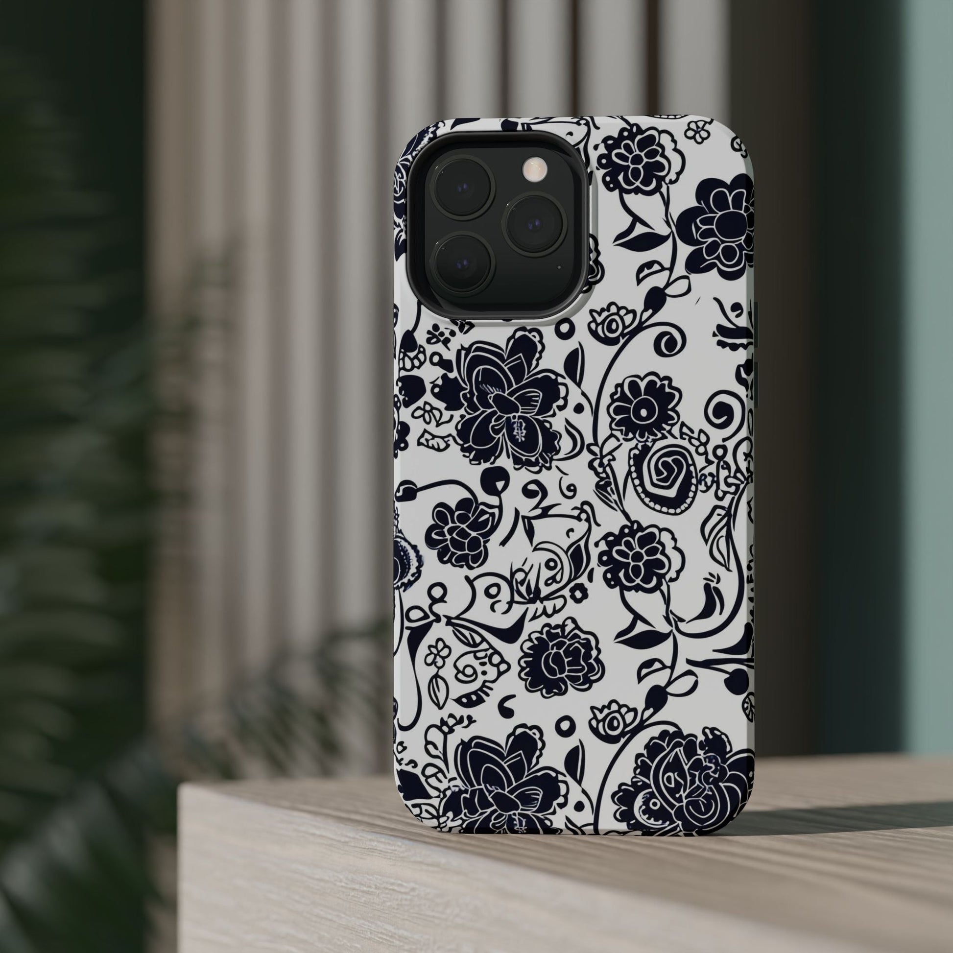 Floral Doodle Magnetic Impact - Resistant Phone Case - DIGITAL X