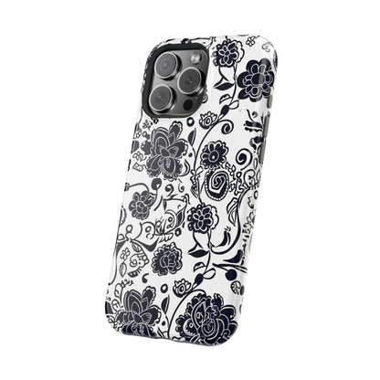 Floral Doodle Magnetic Impact - Resistant Phone Case - DIGITAL X