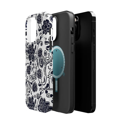 Floral Doodle Magnetic Impact - Resistant Phone Case - DIGITAL X