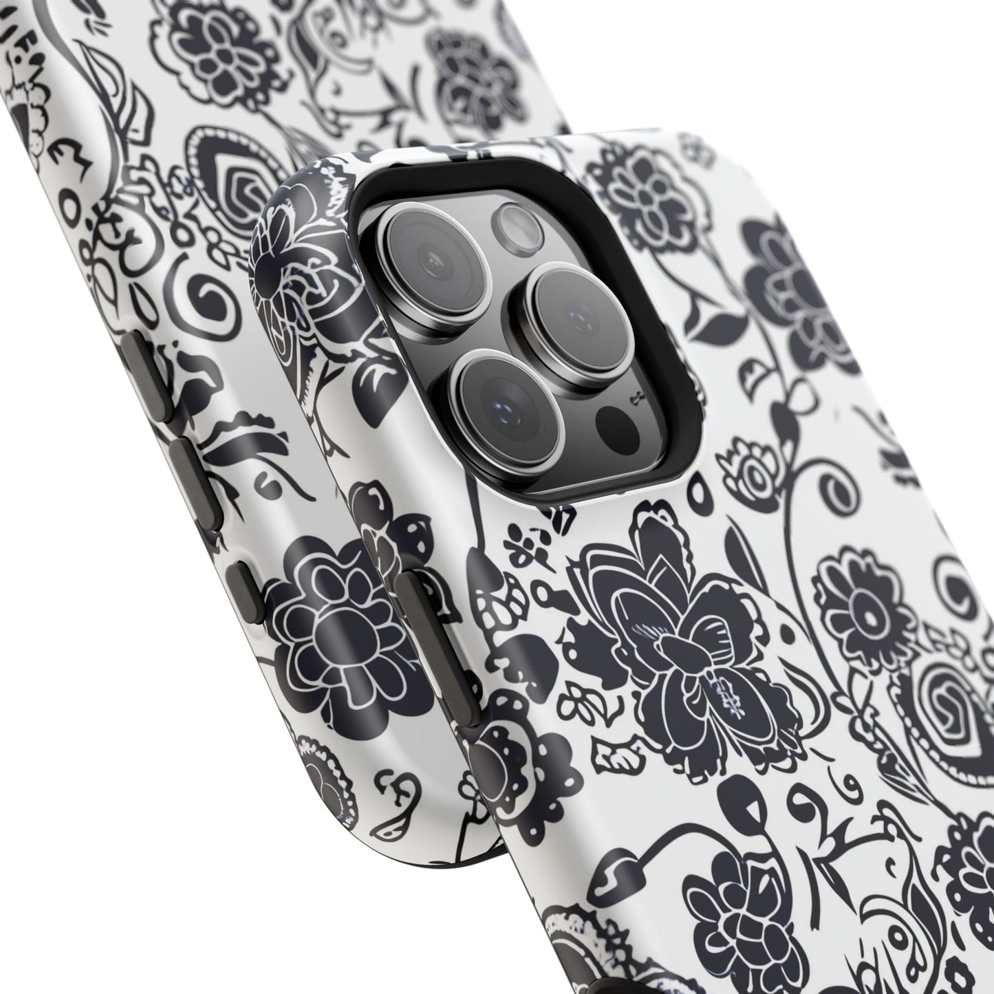 Floral Doodle Magnetic Impact - Resistant Phone Case - DIGITAL X