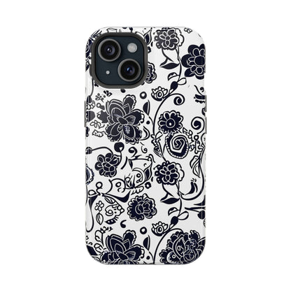 Floral Doodle Magnetic Impact - Resistant Phone Case - DIGITAL X