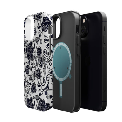 Floral Doodle Magnetic Impact - Resistant Phone Case - DIGITAL X