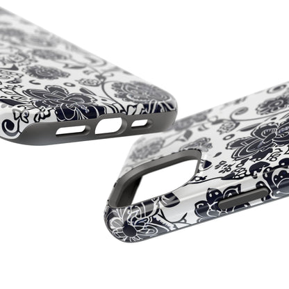 Floral Doodle Magnetic Impact - Resistant Phone Case - DIGITAL X