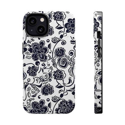 Floral Doodle Magnetic Impact - Resistant Phone Case - DIGITAL X