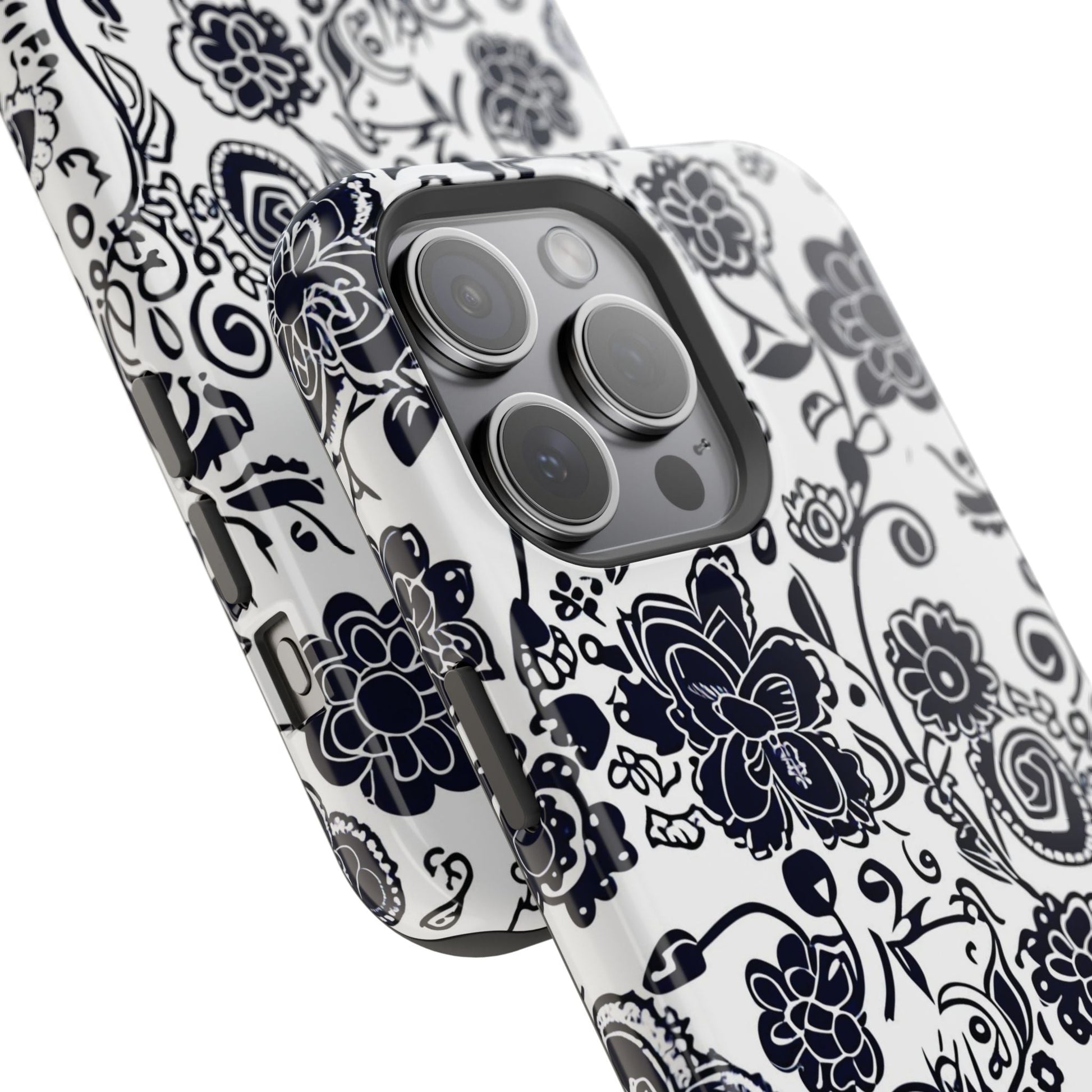 Floral Doodle Magnetic Impact - Resistant Phone Case - DIGITAL X