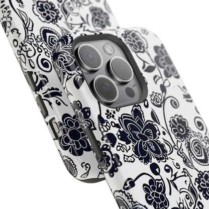 Floral Doodle Magnetic Impact - Resistant Phone Case - DIGITAL X