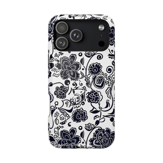 Floral Doodle Magnetic Impact - Resistant Phone Case - DIGITAL X