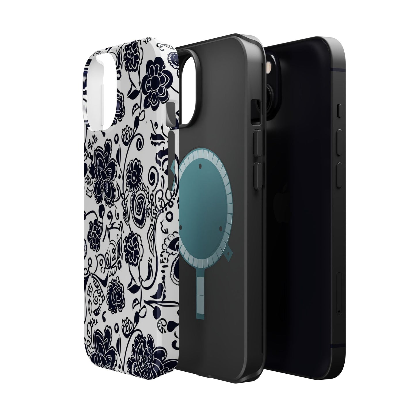 Floral Doodle Magnetic Impact - Resistant Phone Case - DIGITAL X